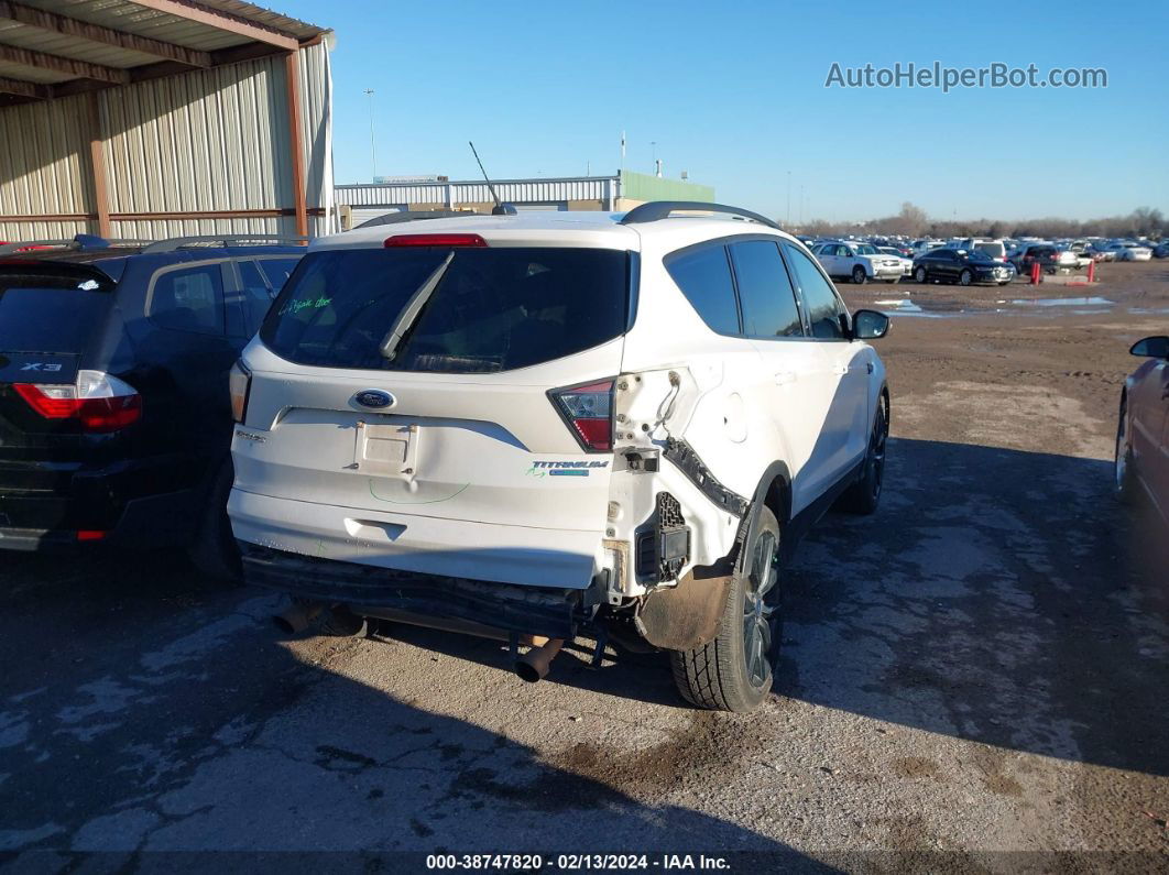 2017 Ford Escape Titanium White vin: 1FMCU0J96HUA32093