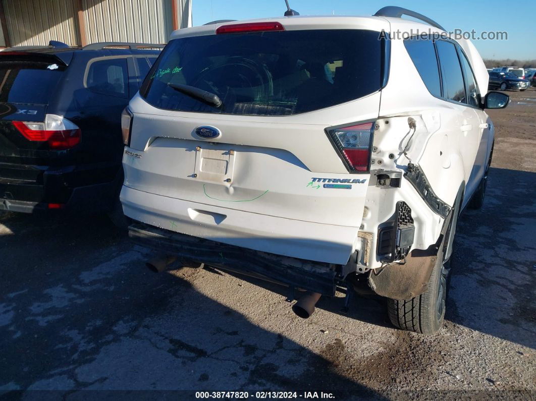 2017 Ford Escape Titanium White vin: 1FMCU0J96HUA32093