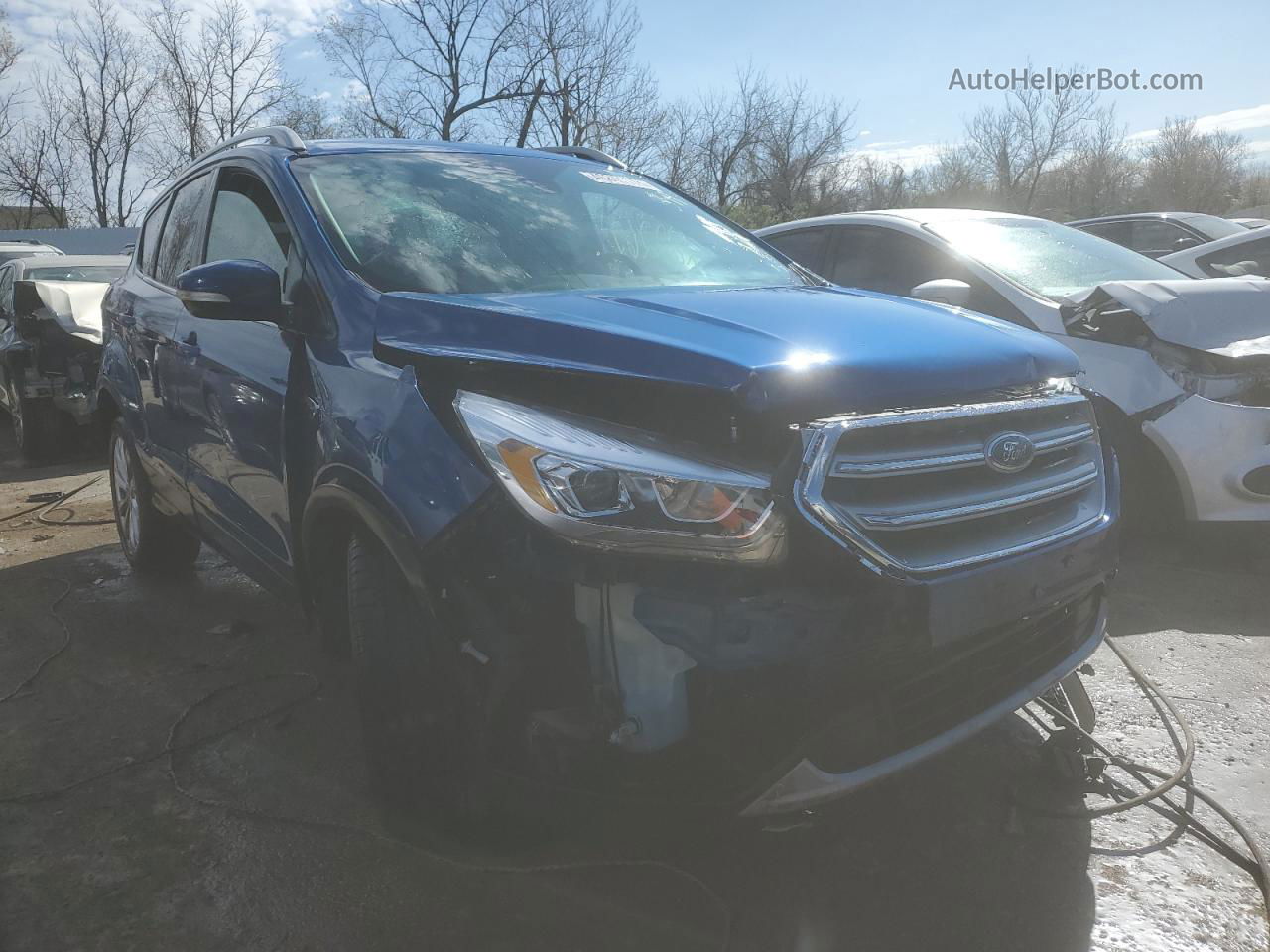 2017 Ford Escape Titanium Blue vin: 1FMCU0J96HUA69435