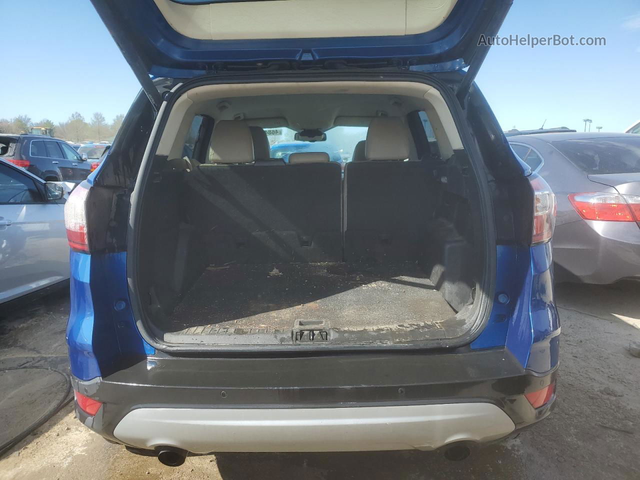 2017 Ford Escape Titanium Синий vin: 1FMCU0J96HUA69435