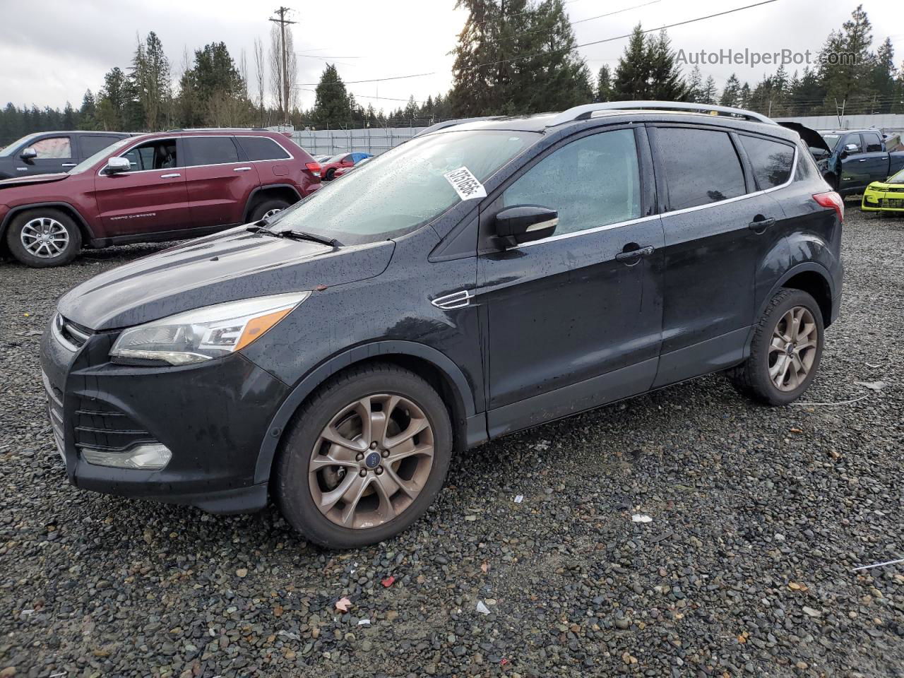 2014 Ford Escape Titanium Черный vin: 1FMCU0J97EUC42181