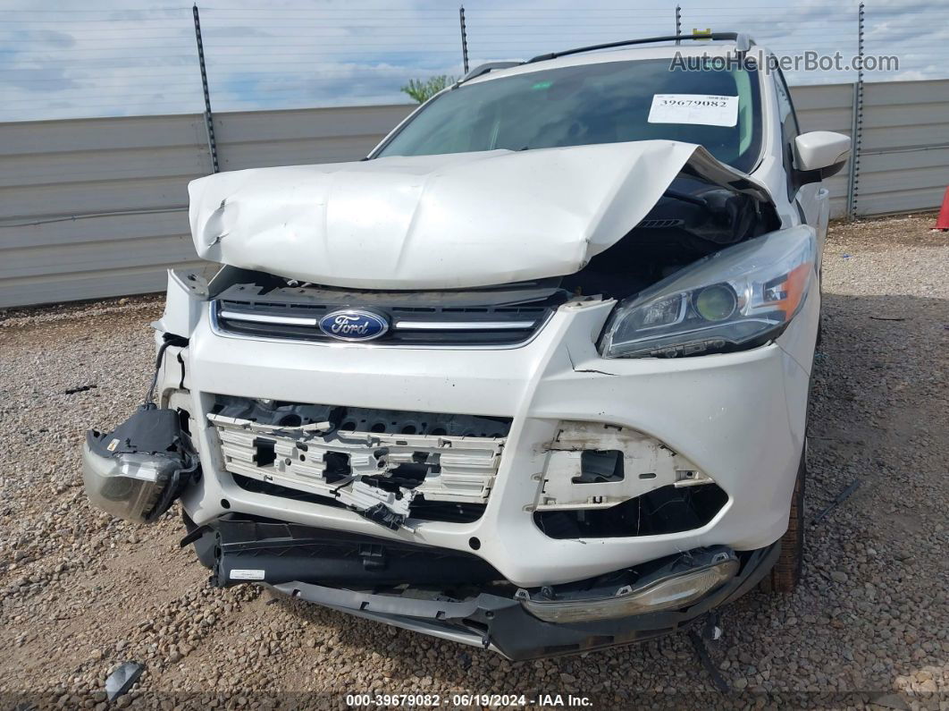 2014 Ford Escape Titanium White vin: 1FMCU0J97EUD41485