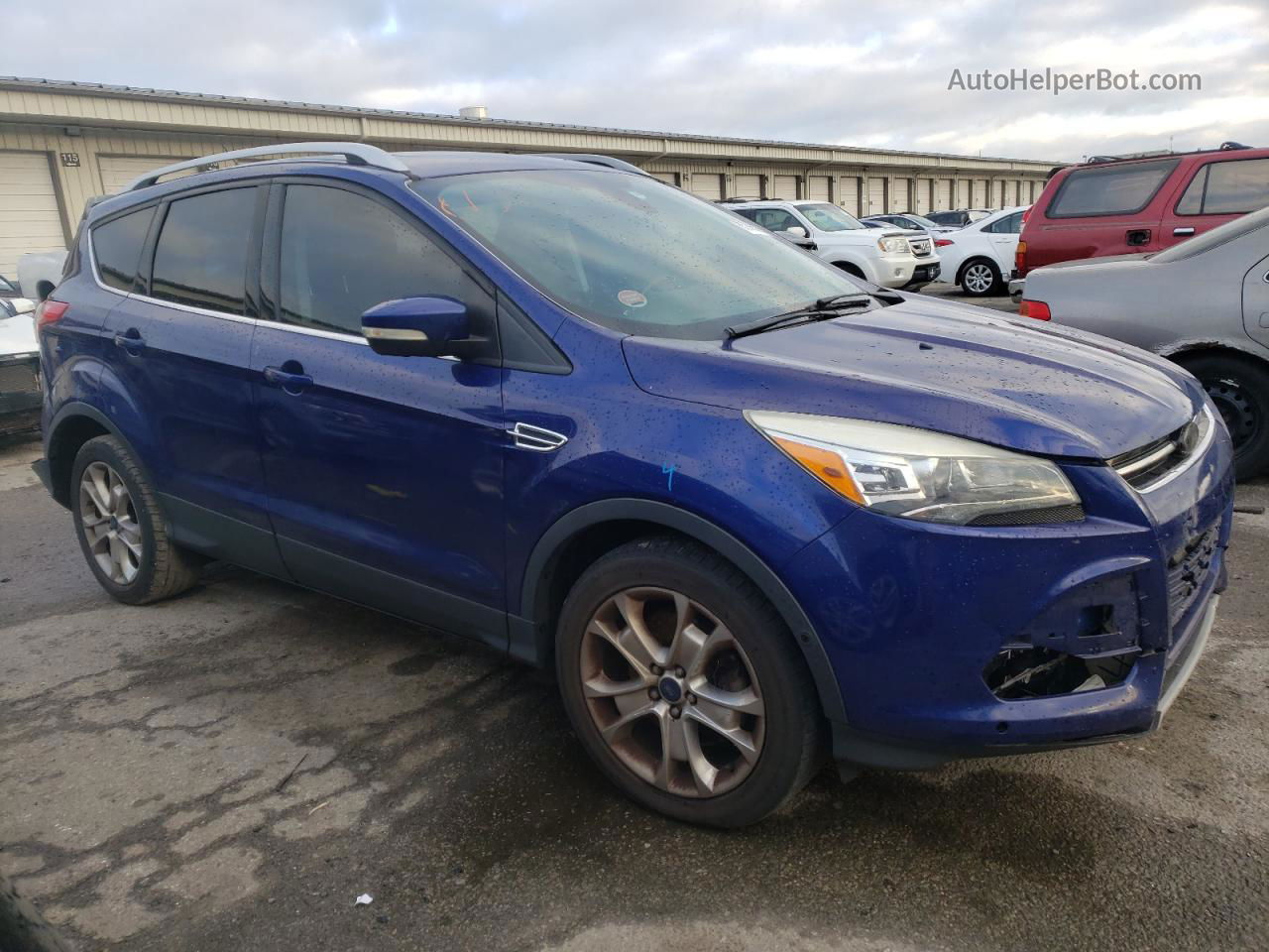 2014 Ford Escape Titanium Blue vin: 1FMCU0J97EUD64507