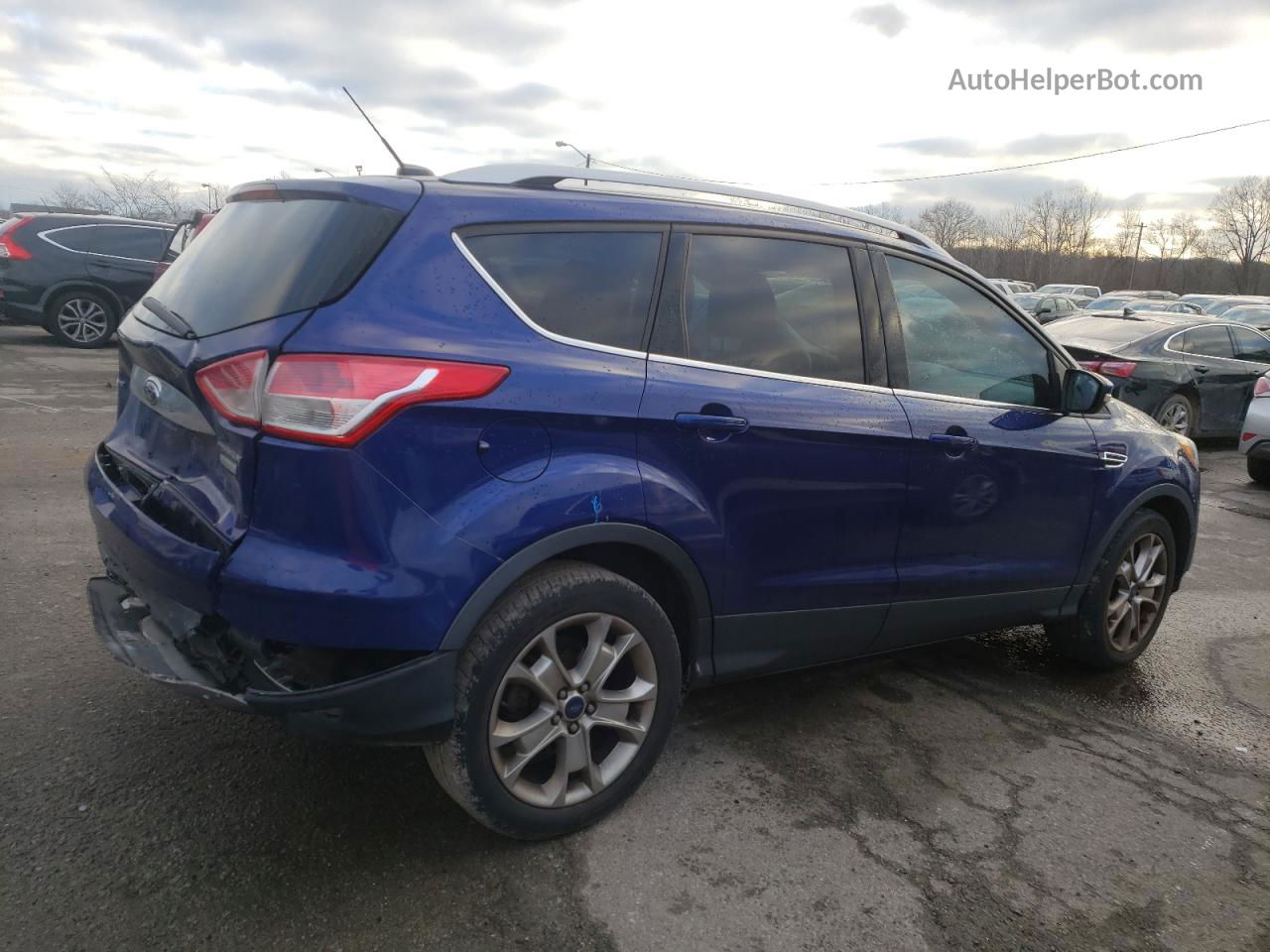 2014 Ford Escape Titanium Blue vin: 1FMCU0J97EUD64507