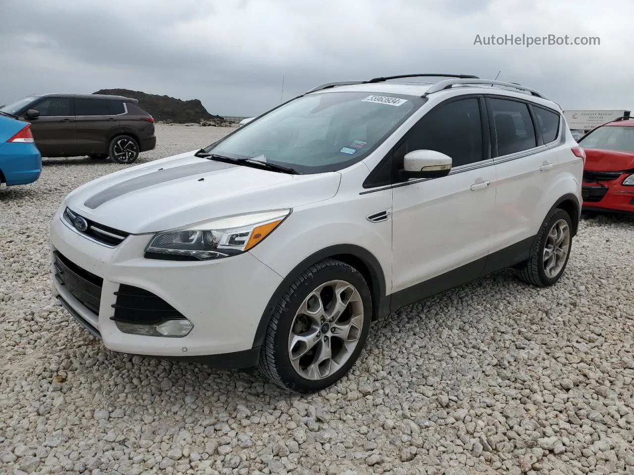 2016 Ford Escape Titanium White vin: 1FMCU0J97GUA97016