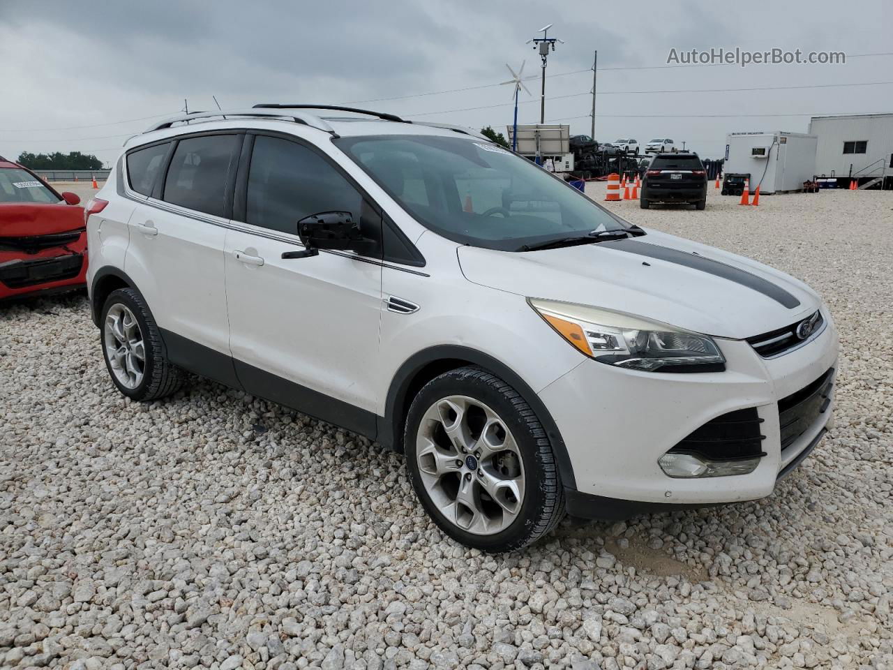 2016 Ford Escape Titanium White vin: 1FMCU0J97GUA97016