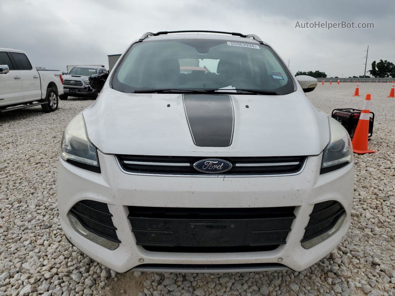 2016 Ford Escape Titanium White vin: 1FMCU0J97GUA97016