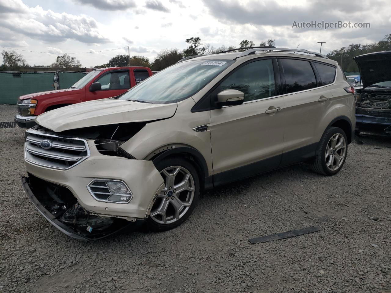 2017 Ford Escape Titanium Beige vin: 1FMCU0J97HUA75874