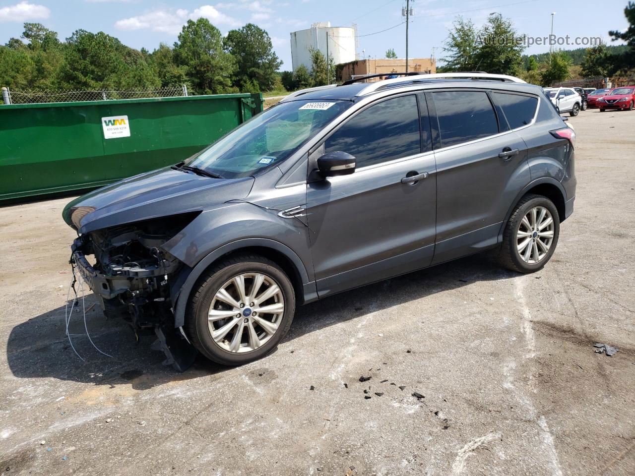 2017 Ford Escape Titanium Серый vin: 1FMCU0J97HUE93691