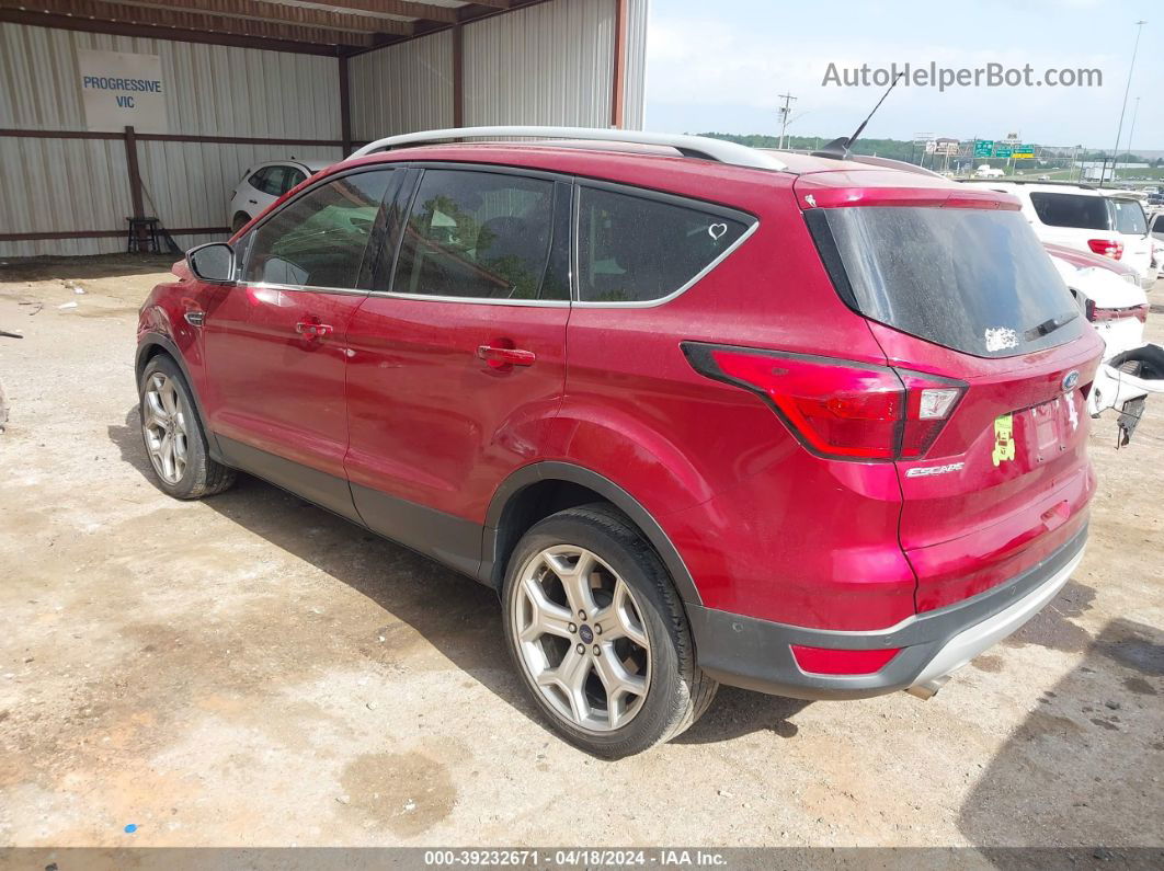 2019 Ford Escape Titanium Red vin: 1FMCU0J97KUB26605