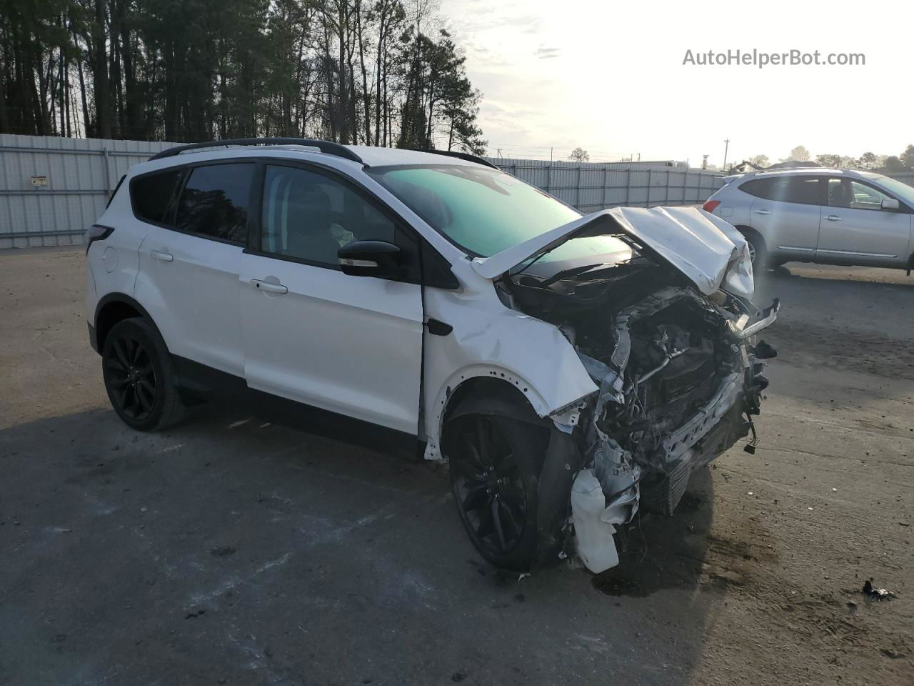 2017 Ford Escape Titanium White vin: 1FMCU0J98HUA57366