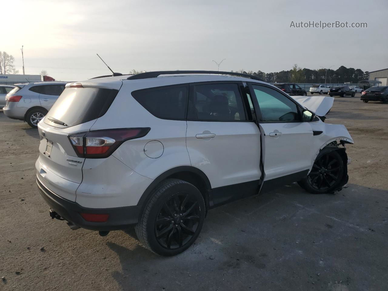 2017 Ford Escape Titanium White vin: 1FMCU0J98HUA57366