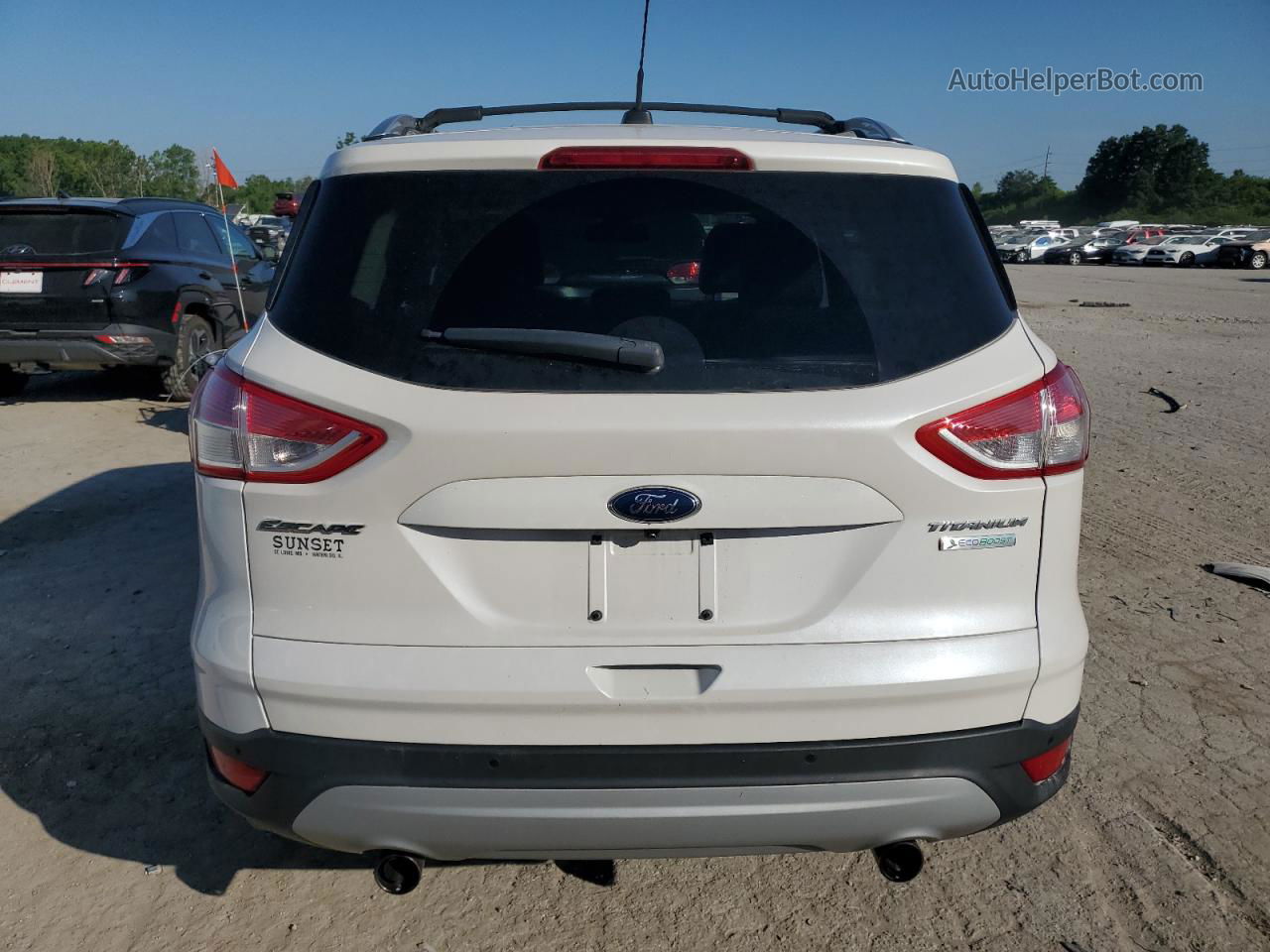 2013 Ford Escape Titanium Белый vin: 1FMCU0J99DUC69672