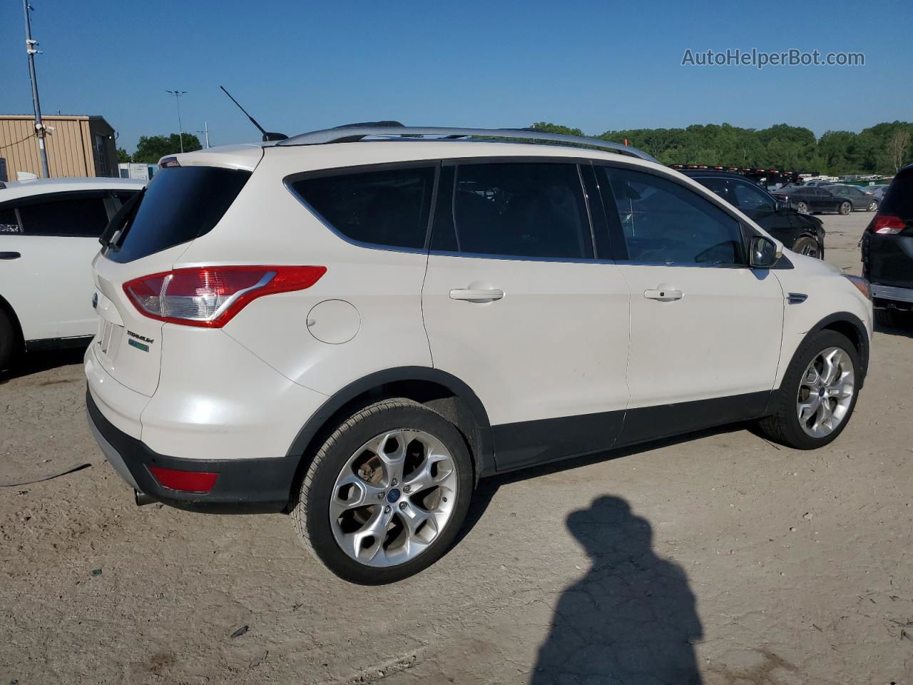 2013 Ford Escape Titanium Белый vin: 1FMCU0J99DUC69672