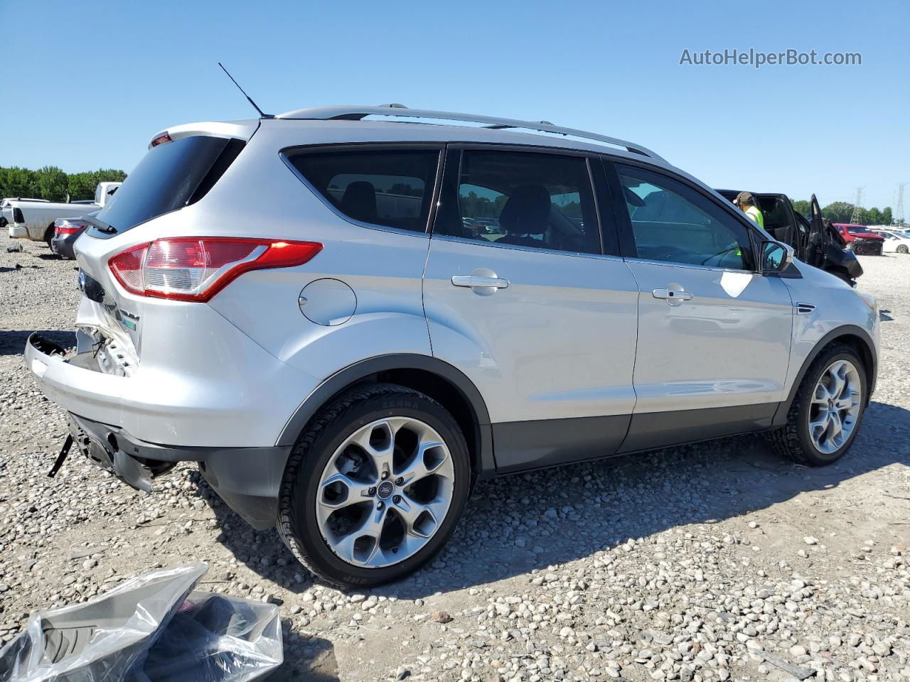 2014 Ford Escape Titanium Silver vin: 1FMCU0J99EUA66198