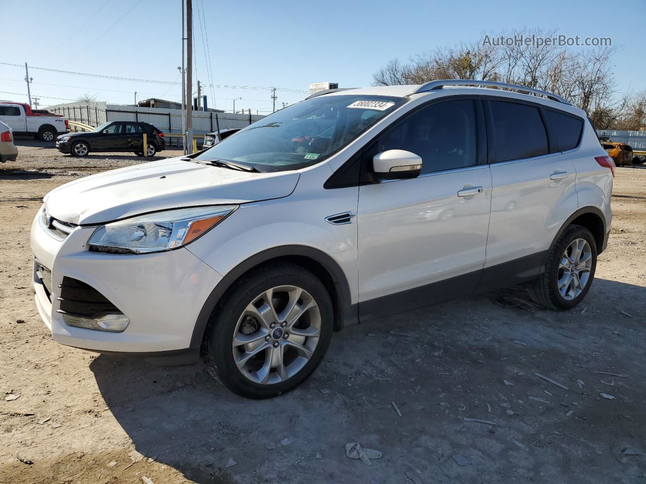 2015 Ford Escape Titanium Белый vin: 1FMCU0J99FUA16905