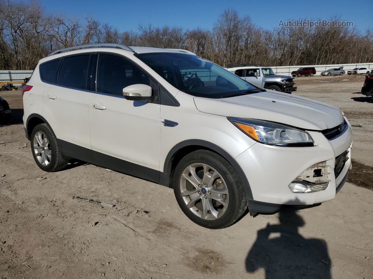 2015 Ford Escape Titanium White vin: 1FMCU0J99FUA16905