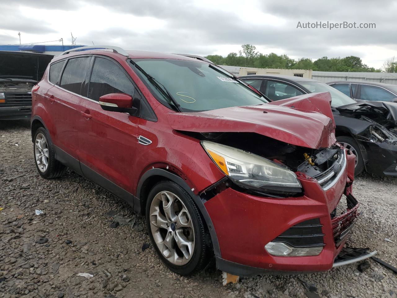 2015 Ford Escape Titanium Maroon vin: 1FMCU0J99FUB25185