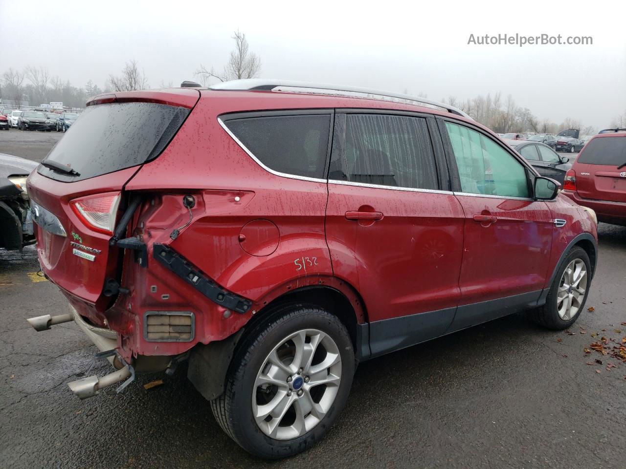 2015 Ford Escape Titanium Red vin: 1FMCU0J99FUB81370