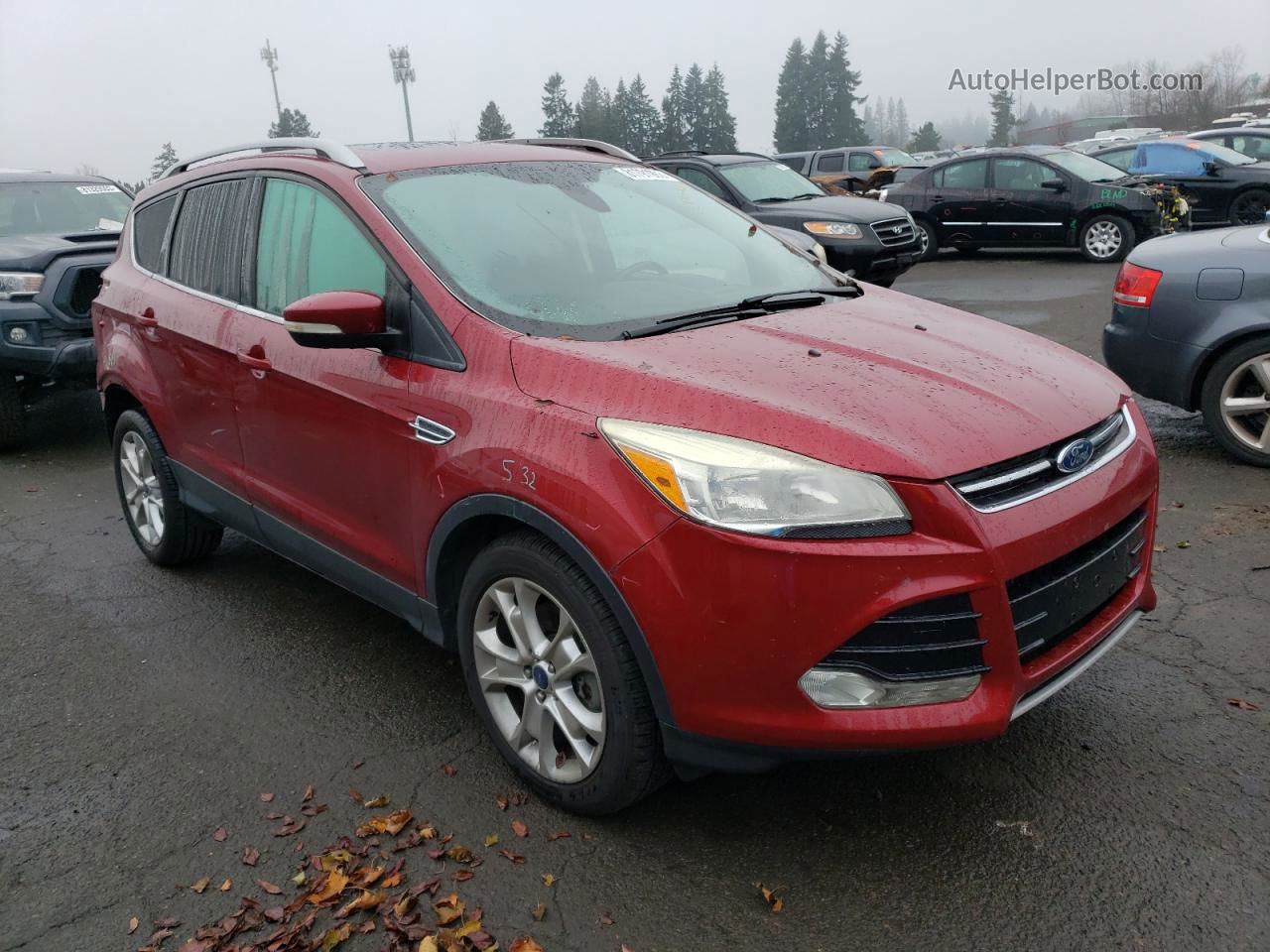 2015 Ford Escape Titanium Red vin: 1FMCU0J99FUB81370