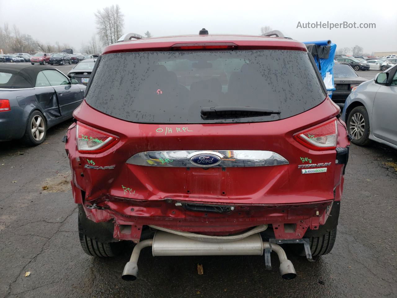 2015 Ford Escape Titanium Красный vin: 1FMCU0J99FUB81370