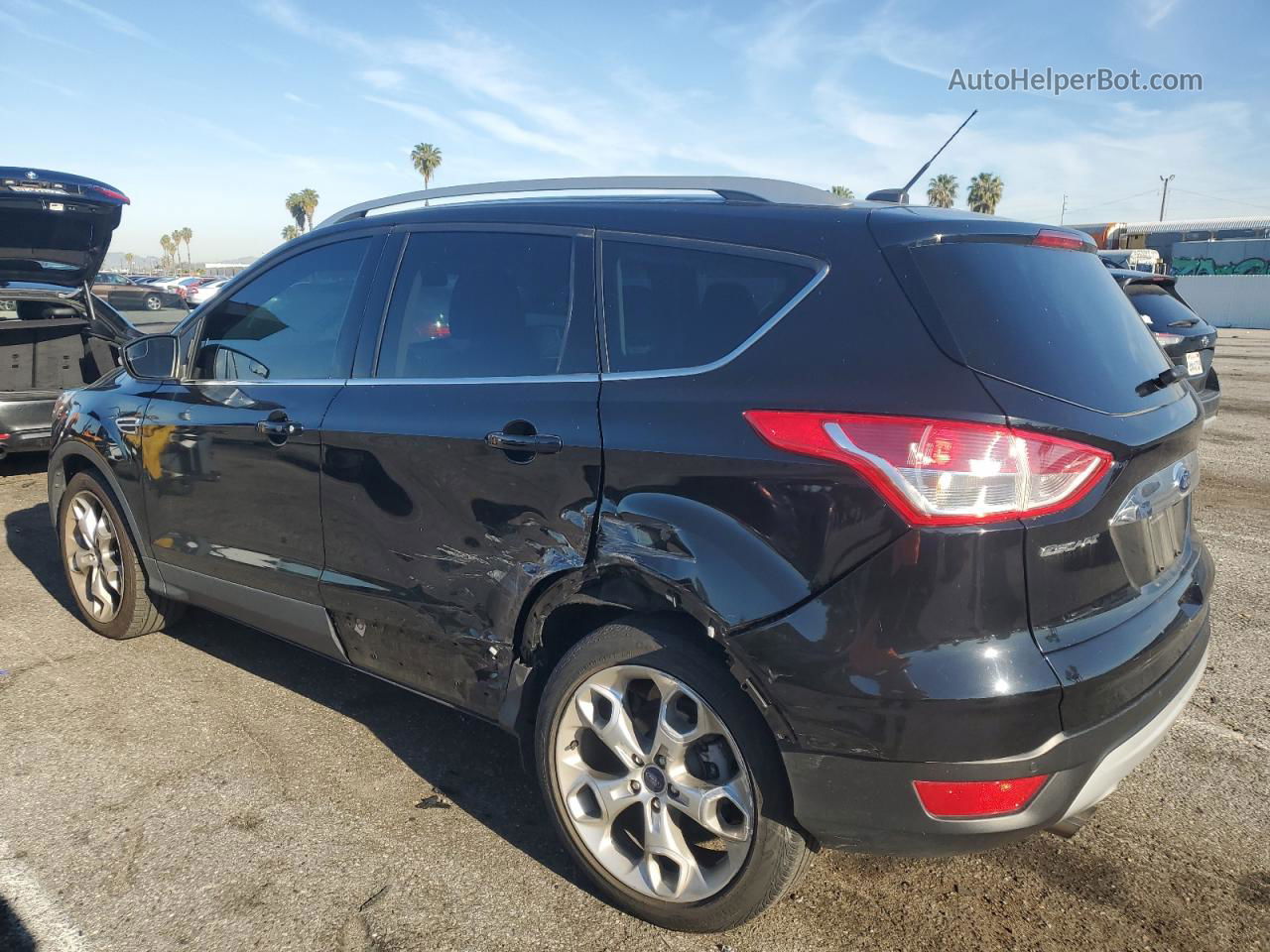 2016 Ford Escape Titanium Черный vin: 1FMCU0J99GUB60441