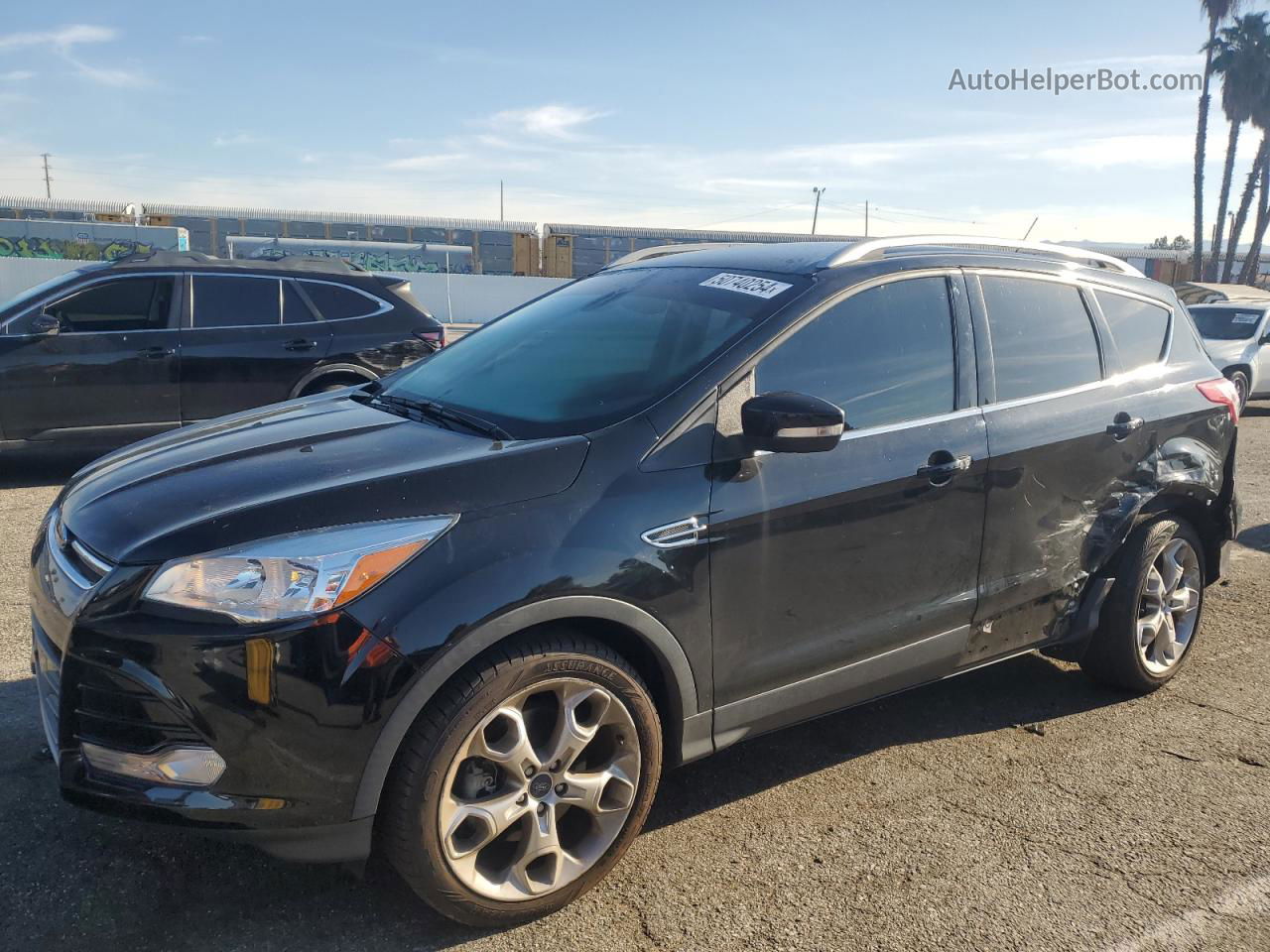 2016 Ford Escape Titanium Черный vin: 1FMCU0J99GUB60441