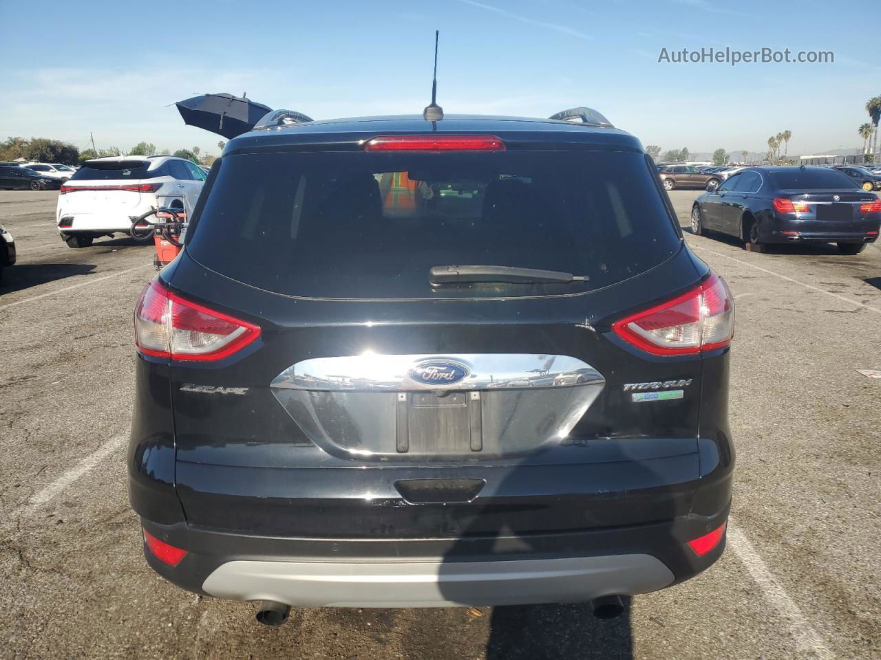 2016 Ford Escape Titanium Черный vin: 1FMCU0J99GUB60441