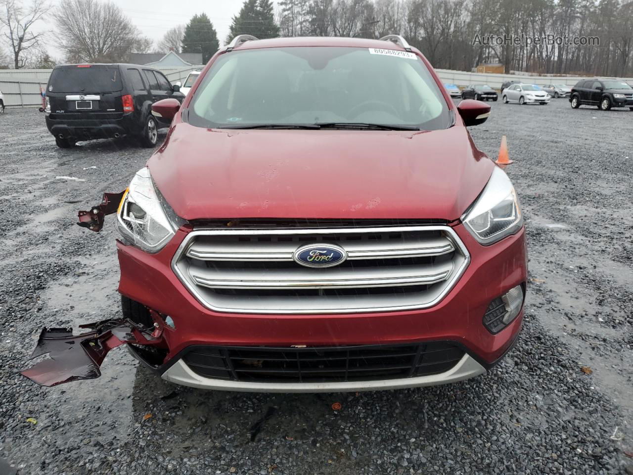 2017 Ford Escape Titanium Red vin: 1FMCU0J99HUA57618