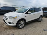 2017 Ford Escape Titanium White vin: 1FMCU0J99HUB01827