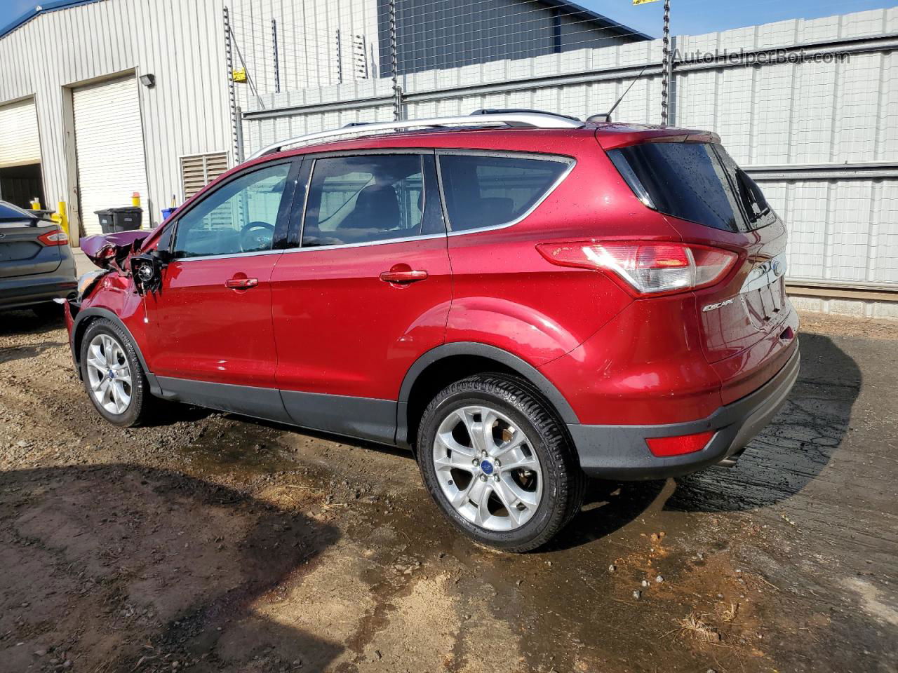 2014 Ford Escape Titanium Red vin: 1FMCU0J9XEUB54421