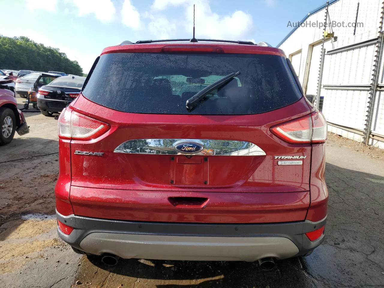 2014 Ford Escape Titanium Red vin: 1FMCU0J9XEUB54421