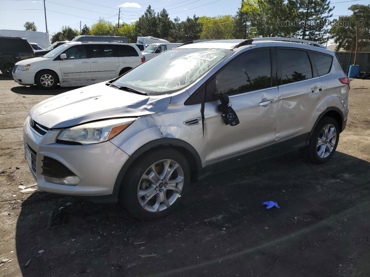 2015 Ford Escape Titanium Silver vin: 1FMCU0J9XFUA27184