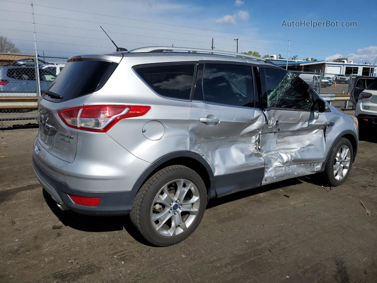 2015 Ford Escape Titanium Silver vin: 1FMCU0J9XFUA27184