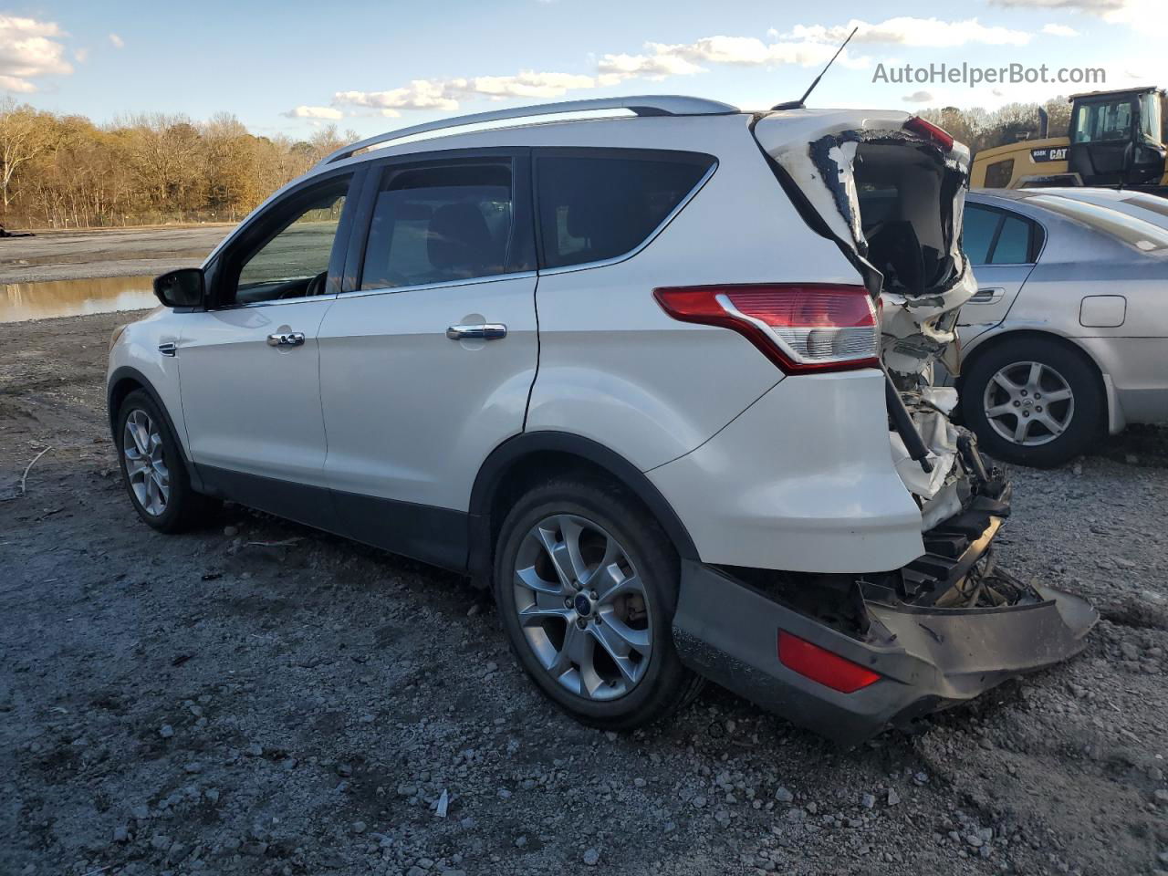 2015 Ford Escape Titanium White vin: 1FMCU0J9XFUA83741