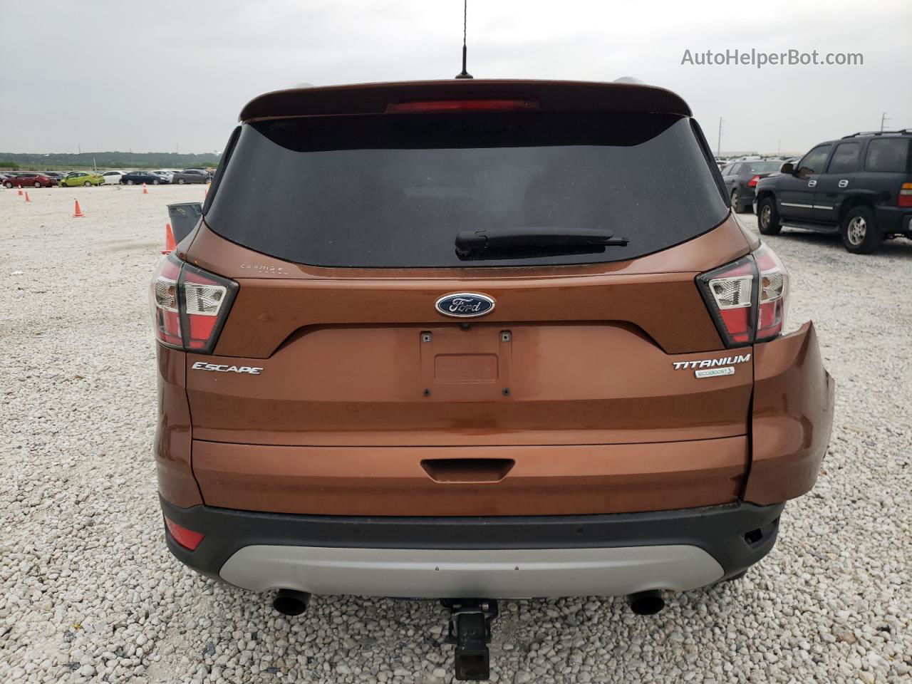 2017 Ford Escape Titanium Коричневый vin: 1FMCU0J9XHUA80910