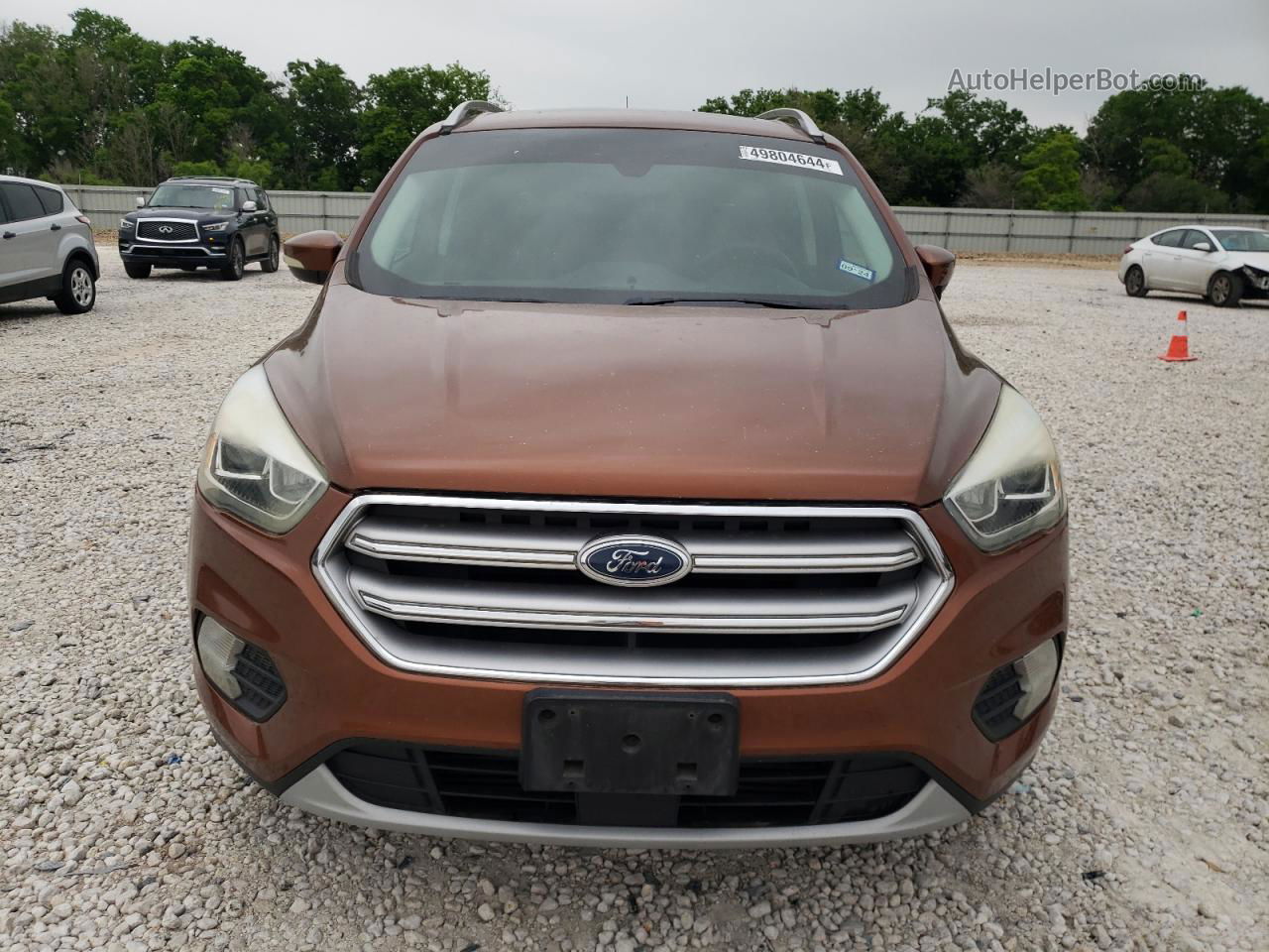 2017 Ford Escape Titanium Коричневый vin: 1FMCU0J9XHUA80910