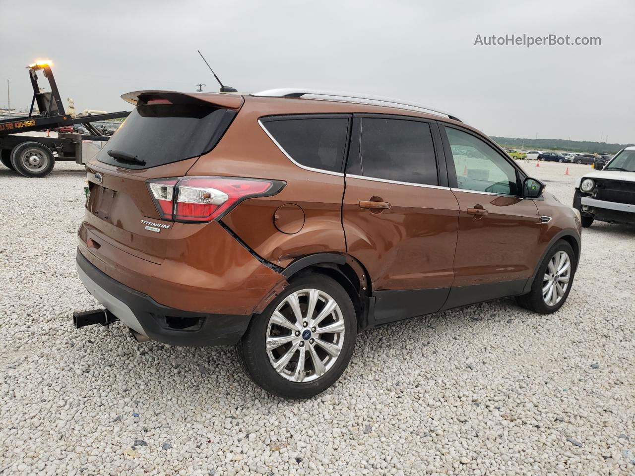 2017 Ford Escape Titanium Brown vin: 1FMCU0J9XHUA80910