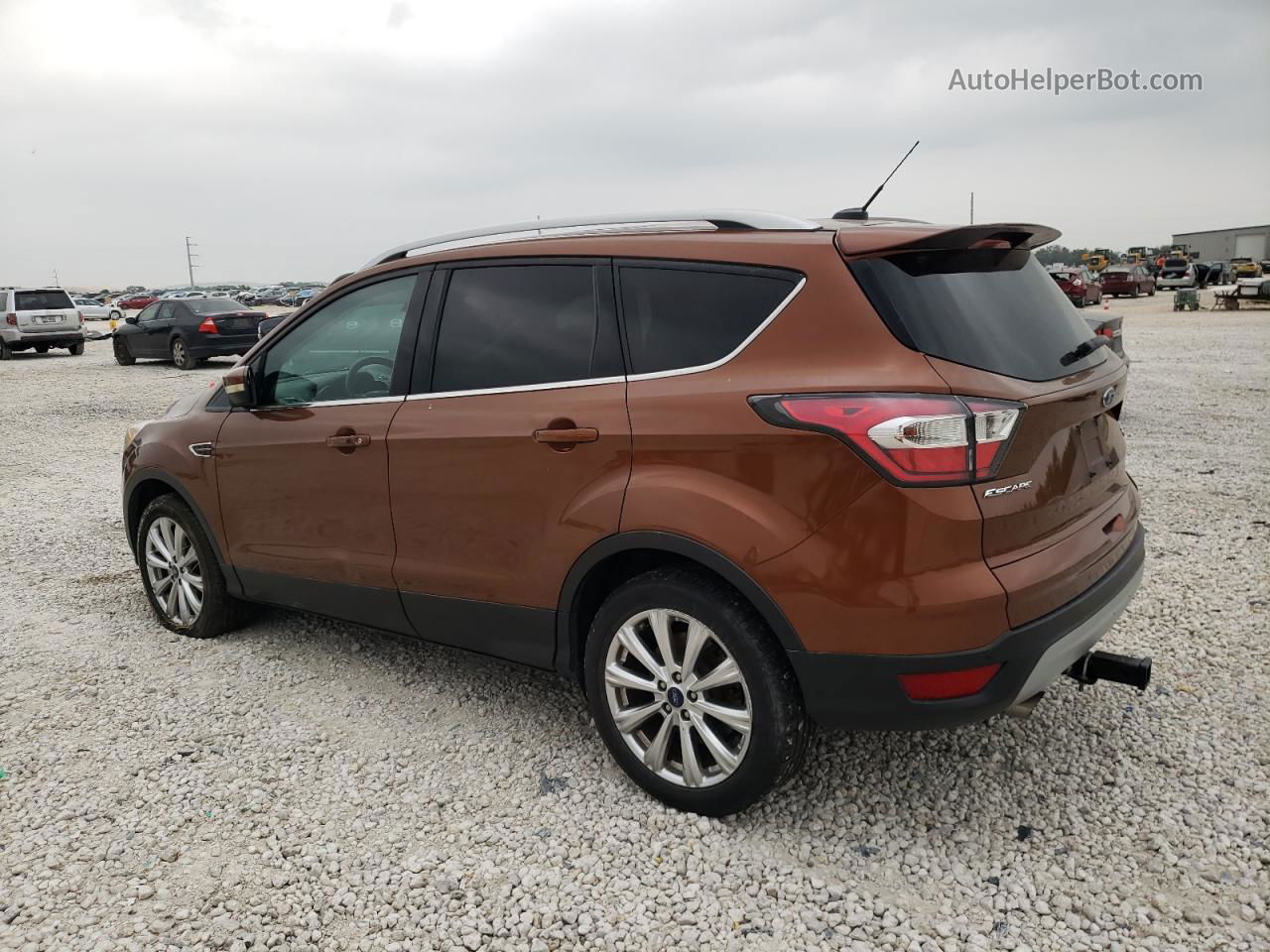 2017 Ford Escape Titanium Коричневый vin: 1FMCU0J9XHUA80910