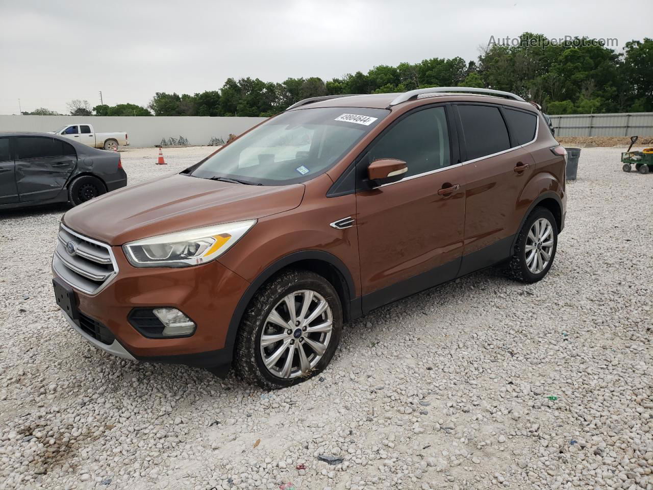 2017 Ford Escape Titanium Коричневый vin: 1FMCU0J9XHUA80910