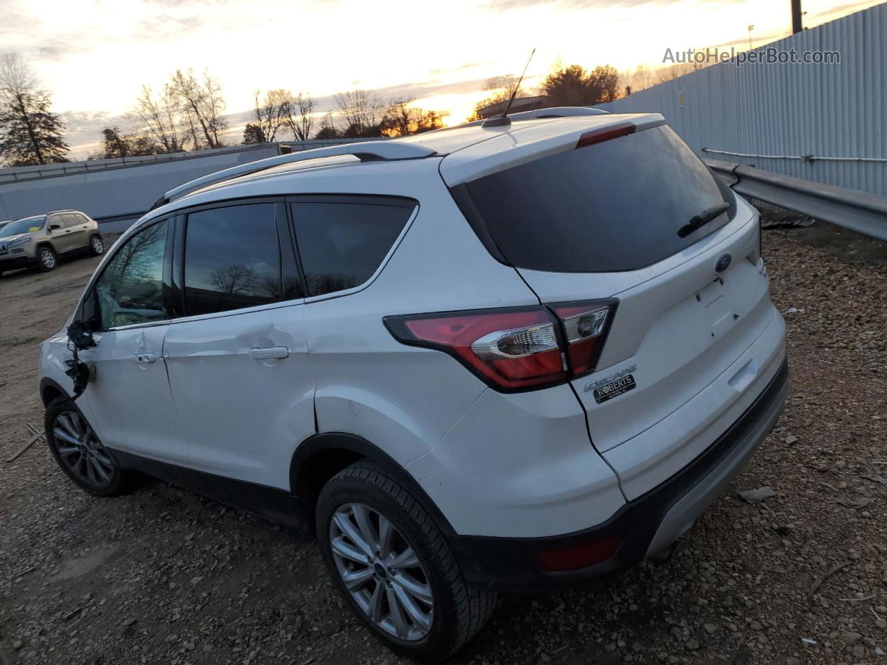 2017 Ford Escape Titanium White vin: 1FMCU0JD0HUB43291