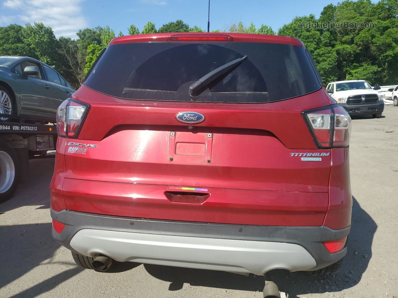 2017 Ford Escape Titanium Red vin: 1FMCU0JD0HUB85380