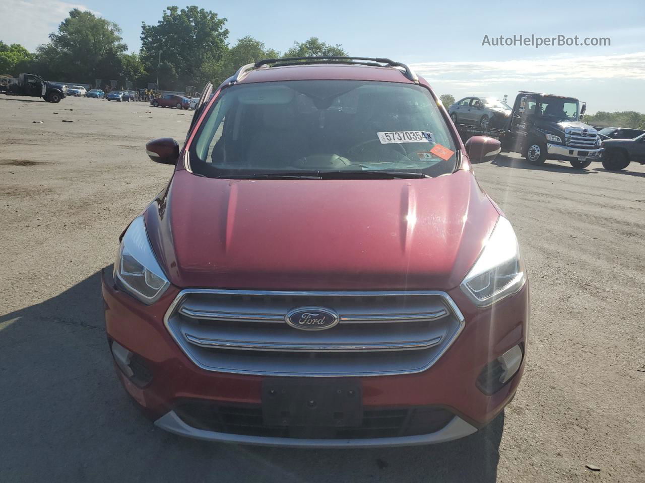 2017 Ford Escape Titanium Red vin: 1FMCU0JD0HUB85380