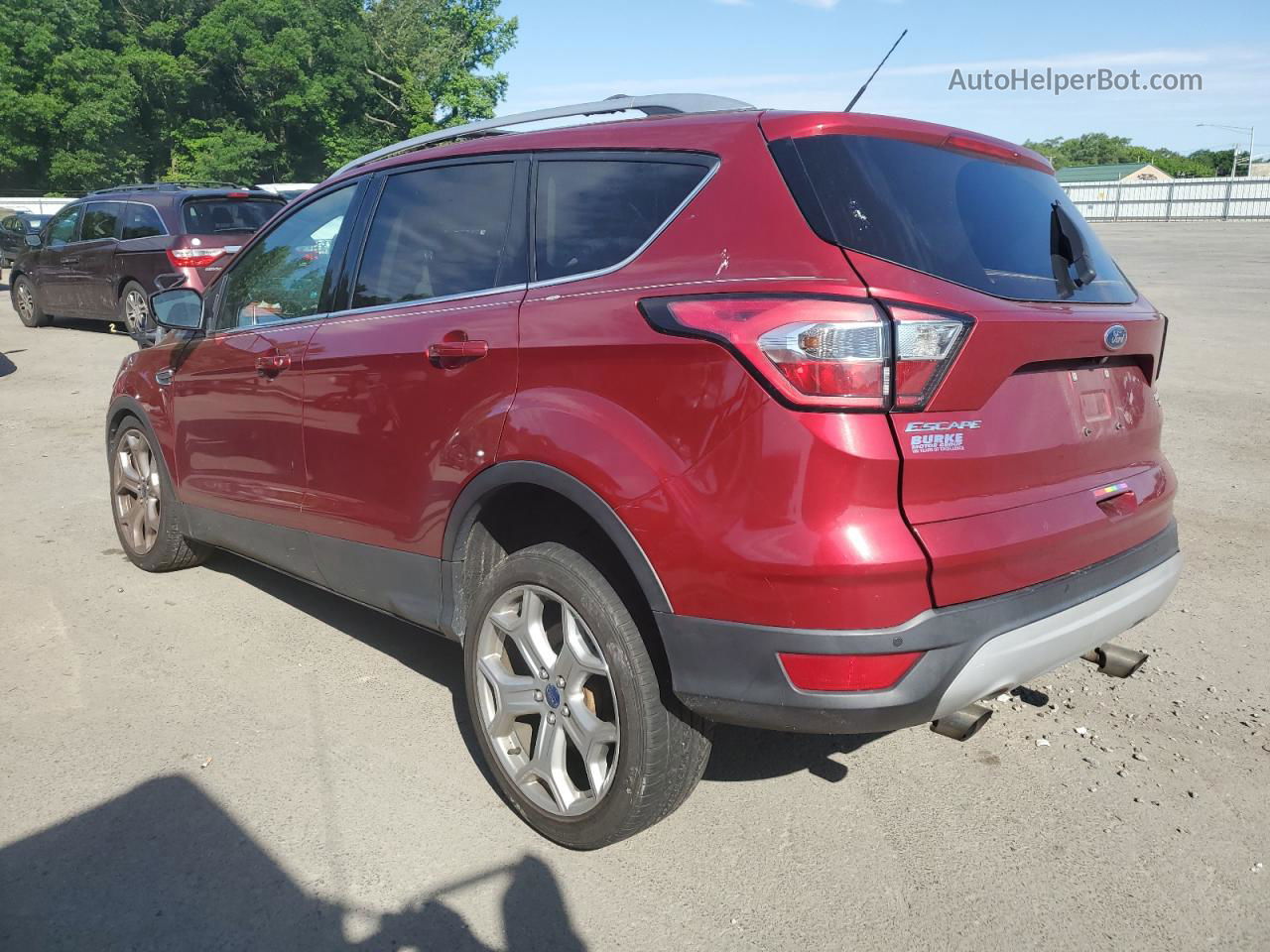 2017 Ford Escape Titanium Red vin: 1FMCU0JD0HUB85380