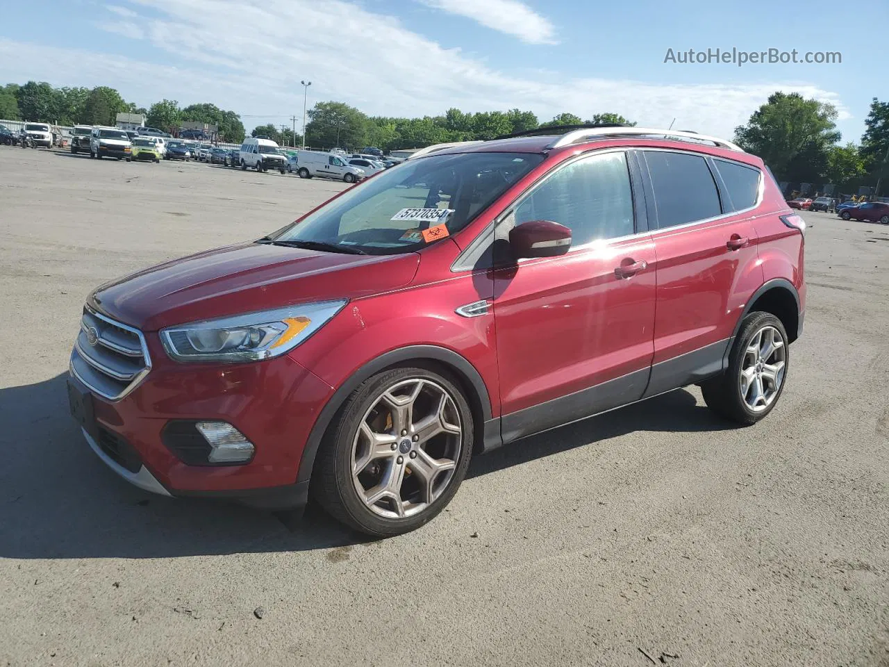 2017 Ford Escape Titanium Red vin: 1FMCU0JD0HUB85380