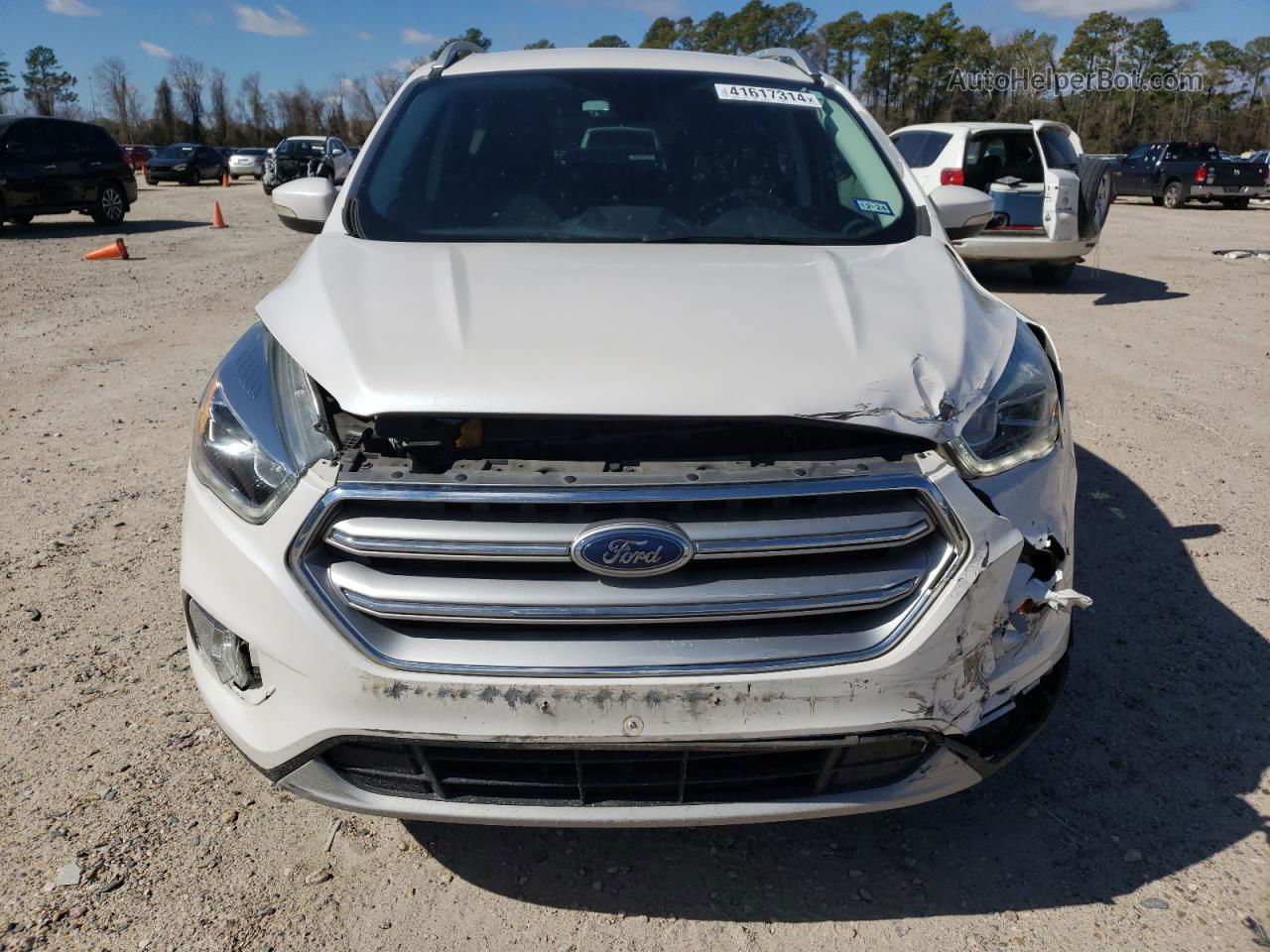 2017 Ford Escape Titanium White vin: 1FMCU0JD0HUC24422