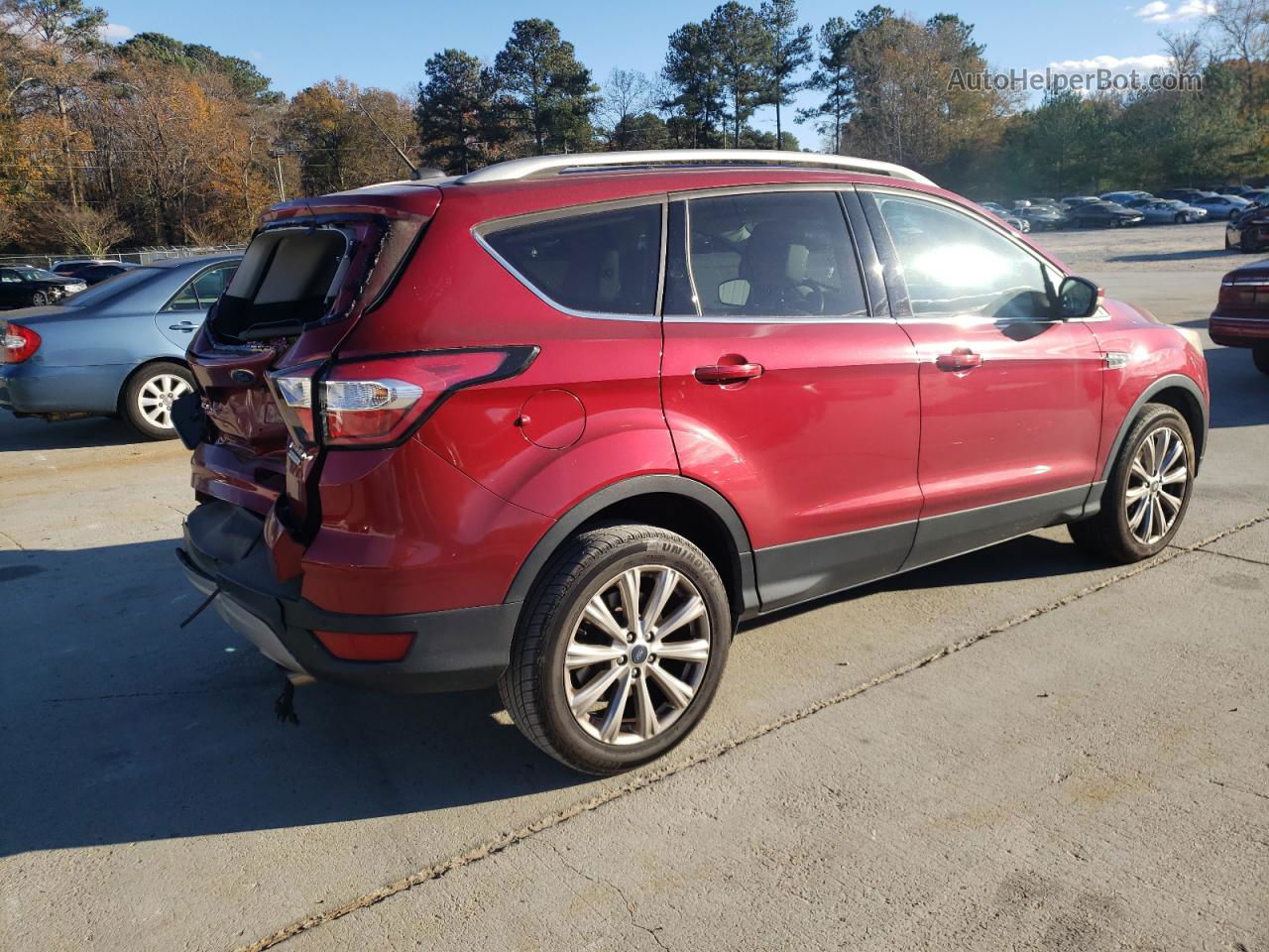 2017 Ford Escape Titanium Красный vin: 1FMCU0JD2HUA18972