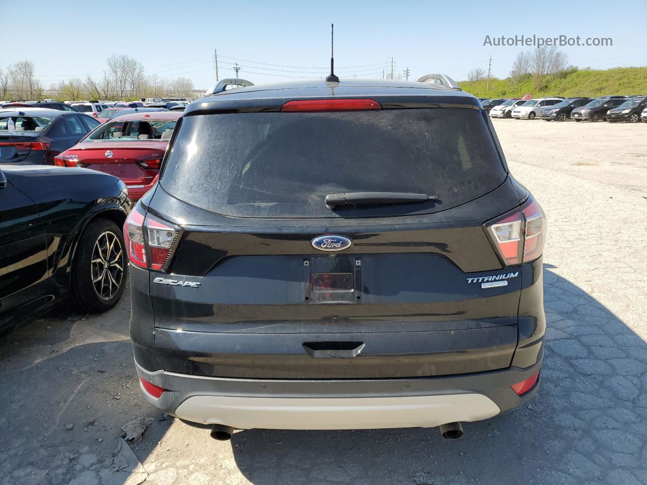 2017 Ford Escape Titanium Черный vin: 1FMCU0JD3HUC63716