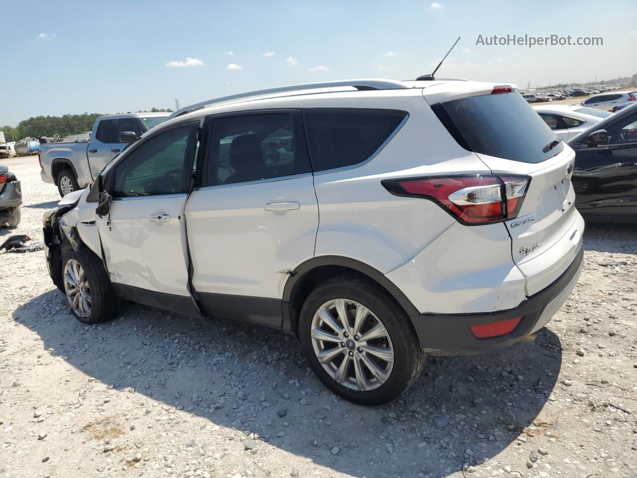 2017 Ford Escape Titanium White vin: 1FMCU0JD3HUD76257