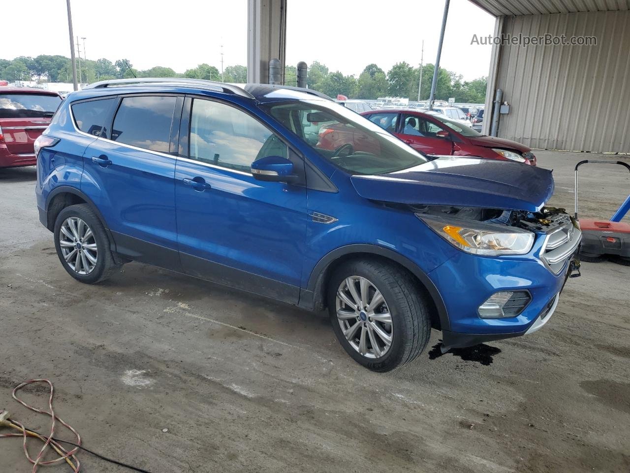 2017 Ford Escape Titanium Blue vin: 1FMCU0JD6HUD08258